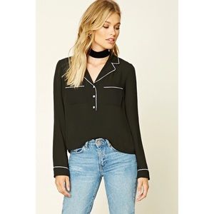 Forever 21 contrast-trim popover top